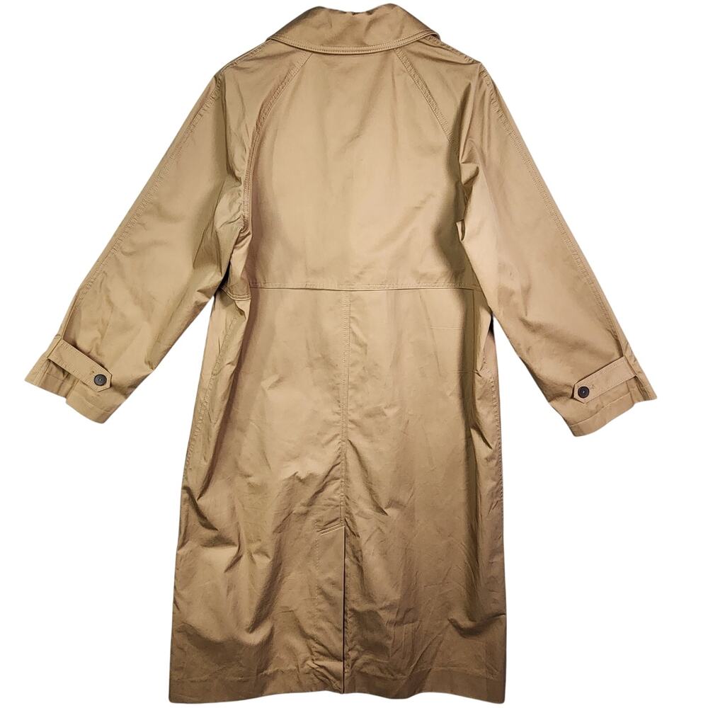 Everlane Long Mac Trench Coat Womens L Cotton Brown Minimalist Capsule Oversized - Picture 7 of 16